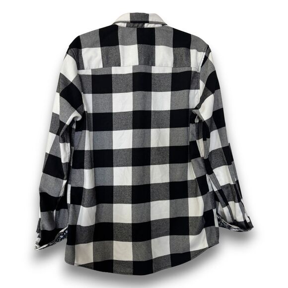 Retro Rifle Beetlejuice It's Showtime Flannel Shirt Mens Medium Black White - Picture 3 of 8